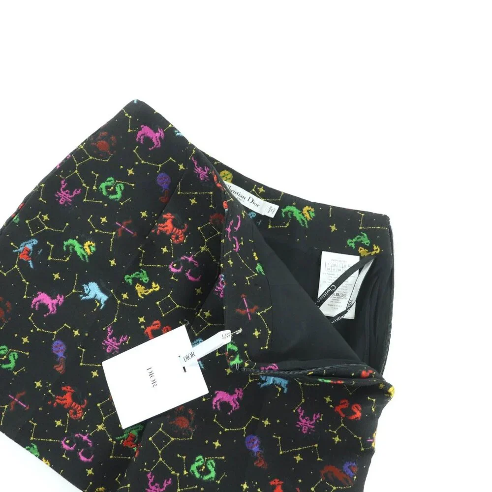 Christian Dior 241 P13 A7203 Lining 100% Silk Pixel Zodiac Center